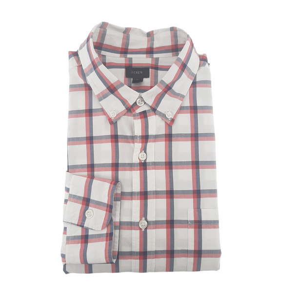 J. Crew Other - J.Crew Check Plaid Button Down Shirt Mens Size L